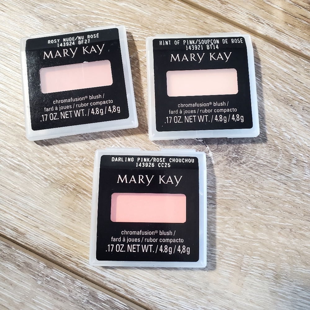 Mary Kay Chromafusion Blush- Rosy Nude, Hint of Pink, Darling Pink